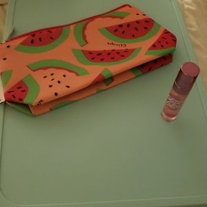 Clinique watermelon bag with VS lip oil + more